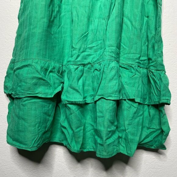 Green Sleeveless Ruffle Dress - Picture 4 of 4